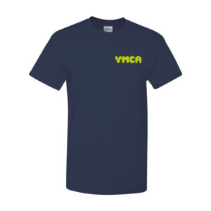 Mens Navy T Shirt with Green Logo