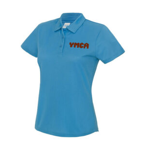 Womens Performance Polo Shirt in Sapphire Blue