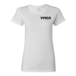 Womens White T Shirt with Grey Logo
