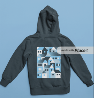 Sleep Easy Hoodie Grey - Design 2