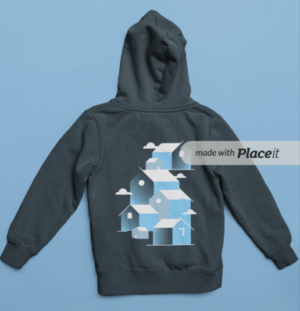 Sleep Easy Hoodie Grey - Design 1