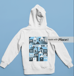 Sleep Easy Hoodie White - Design 2