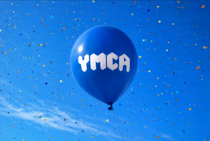 Blue Balloons with YMCA Logo