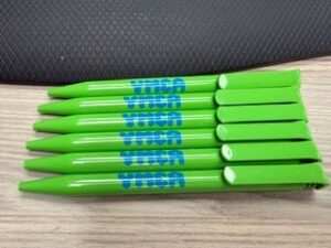 Senator Ballpoint Pen - Lime Green Barrel with Blue YMCA Logo