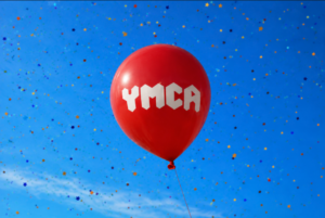 Red Balloons with YMCA Logo